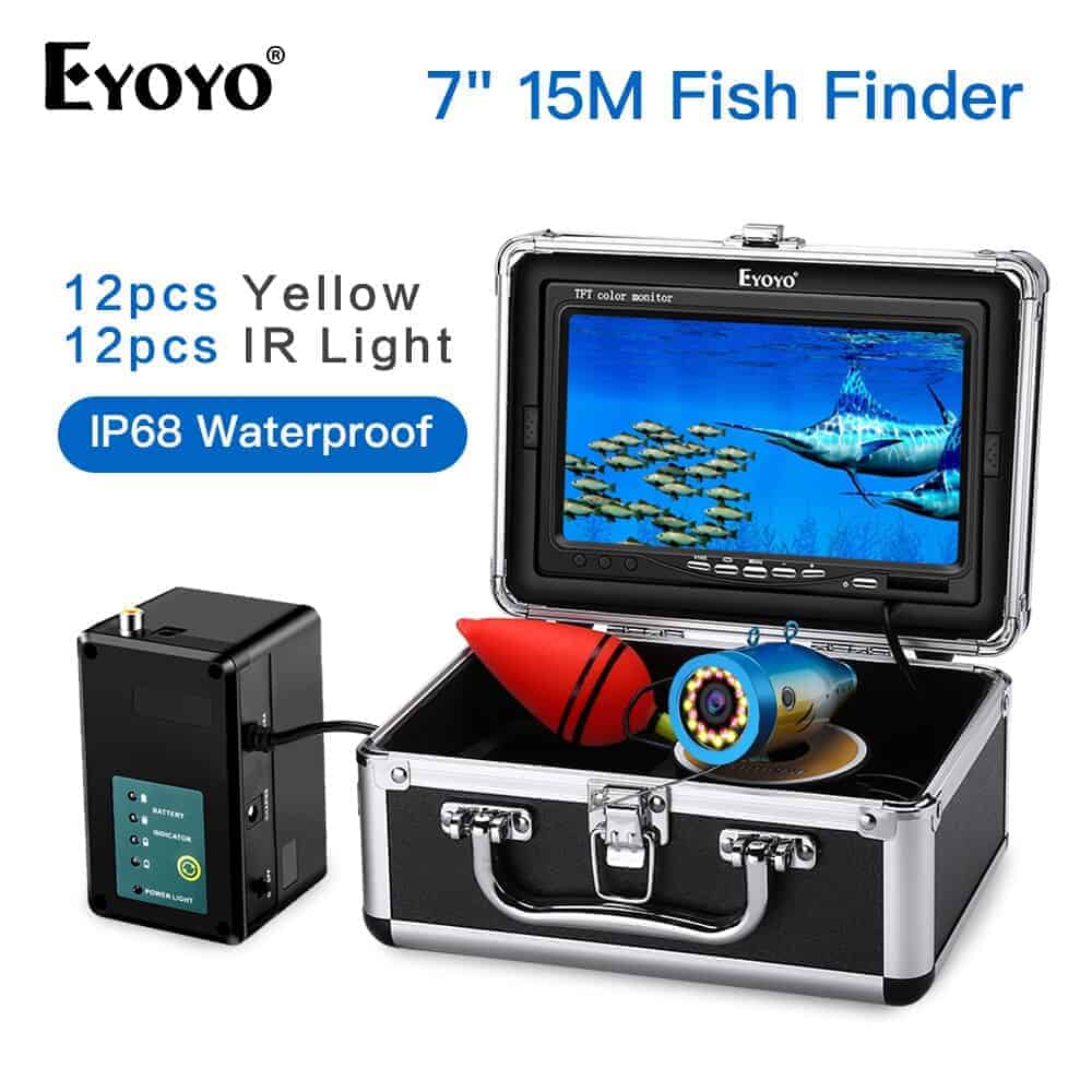 Eyoyo-7-Inch-15M-1000TVL-Fish-Finder-12pcs-Yellow-Leds-12pcs-IR-LEDs-Underwater-Fishing-Camera