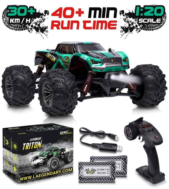 1 20 Scale RC Cars 30 kmh High Speed - Boys Remote Control Car 4x4 Off Road Monster Truck Electric