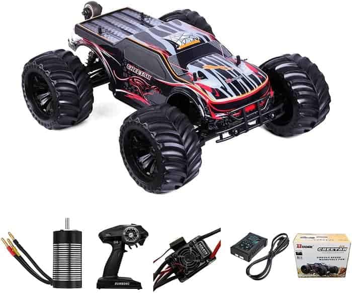 1 10 Scale Remote Control Car Truck, 80+ KMH High Speed RTR RC Truck, 2.4GHZ Radio Controlled Electric RC Car, 4WD