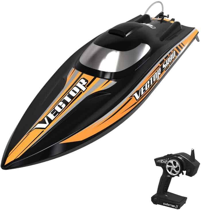 fast rc boat VOLANTEXRC Brushless RC Boat VectorSR80 for Adults, 45mph