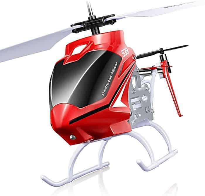 POCO DIVO Raptor S39 RC Helicopter 2.4Ghz Medium Size Alloy Gyro Dual Speed 3CH Indoor Flight Aircraft with Light