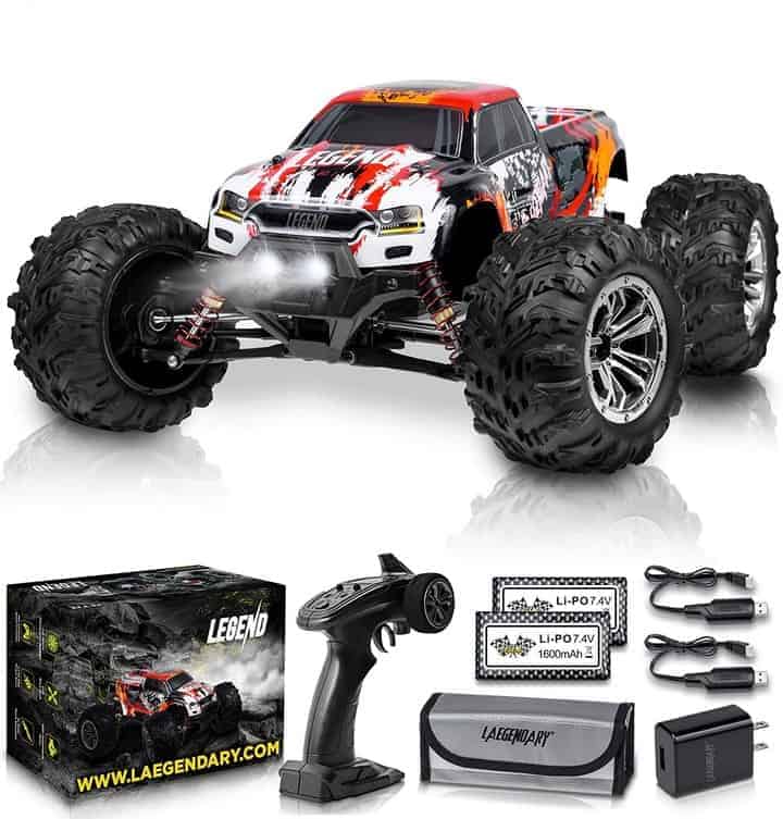 1 10 Scale Large RC Cars 50+ kmh Speed - Boys Remote Control Car 4x4 Off Road Monster Truck Electric - Hobby Grade Waterproof Toys Trucks for