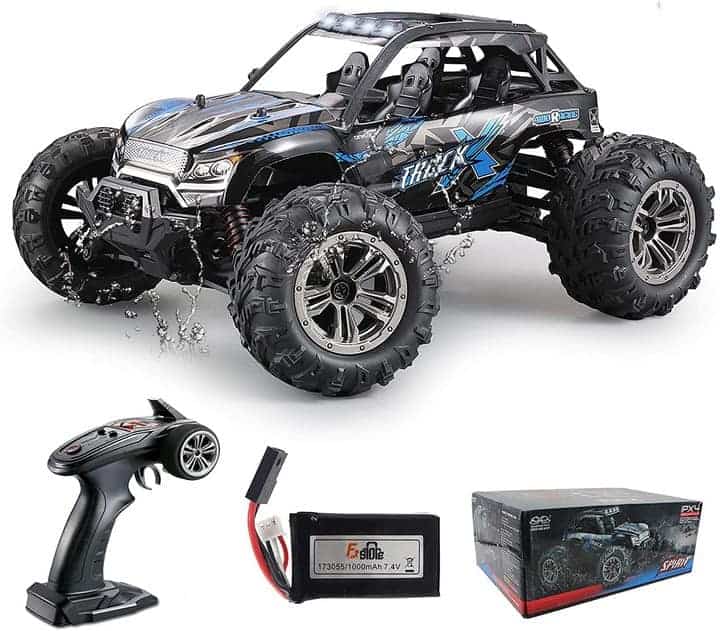 Fistone RC Truck 1 16 High Speed Racing Car , 24MPH 4WD Off-Road Waterproof Vehicle 2.4Ghz Radio Remote Control Monster Truck Dune Buggy Hobby Toys for Kids and Adults