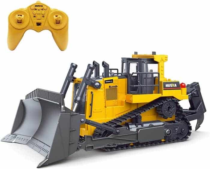 Fisca Remote Control Bulldozer RC 116 Full Functional Construction Vehicle, 2.4Ghz 9 Channel Dozer