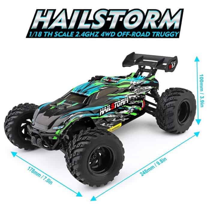 HAIBOXING RC Cars Hailstorm, 36+KMH High Speed 4WD 118 Scale Electric Waterproof Truggy_1
