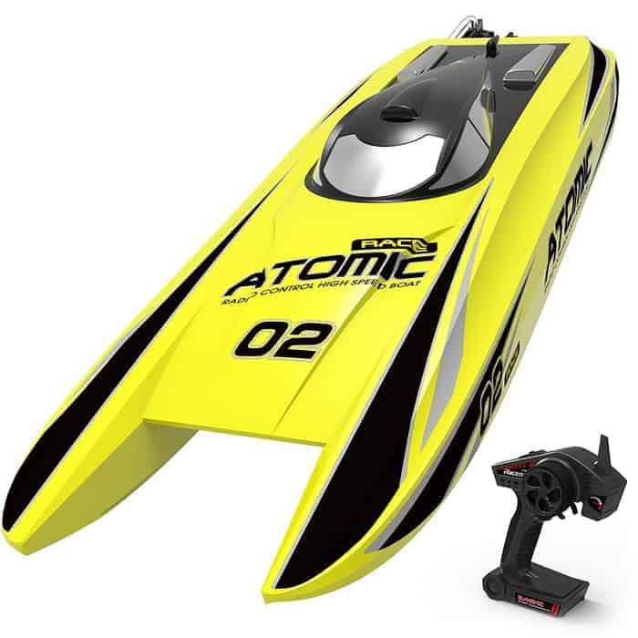 VOLANTEXRC Brushless Remote Control Boat Atomic 42mph High-Speed RC Boat Ready to Run for Adults & Kids